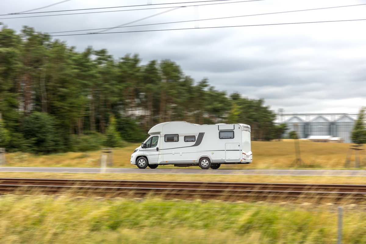 Autocaravana durante un viaje